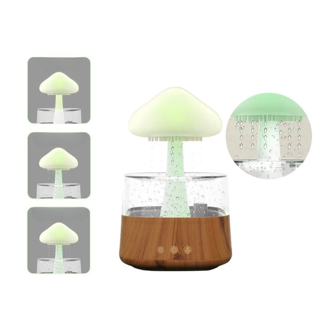 Lampka LED i nawilżacz powietrza grzybek