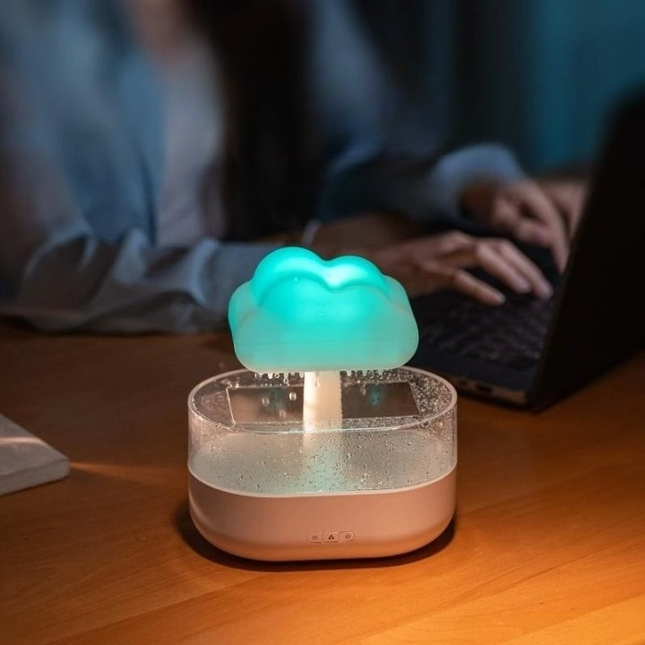 Lampka nocna chmurka z nawilżaczem powietrza