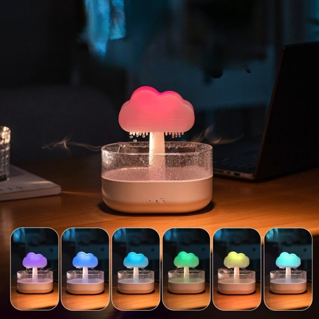 Lampka nocna chmurka z nawilżaczem powietrza