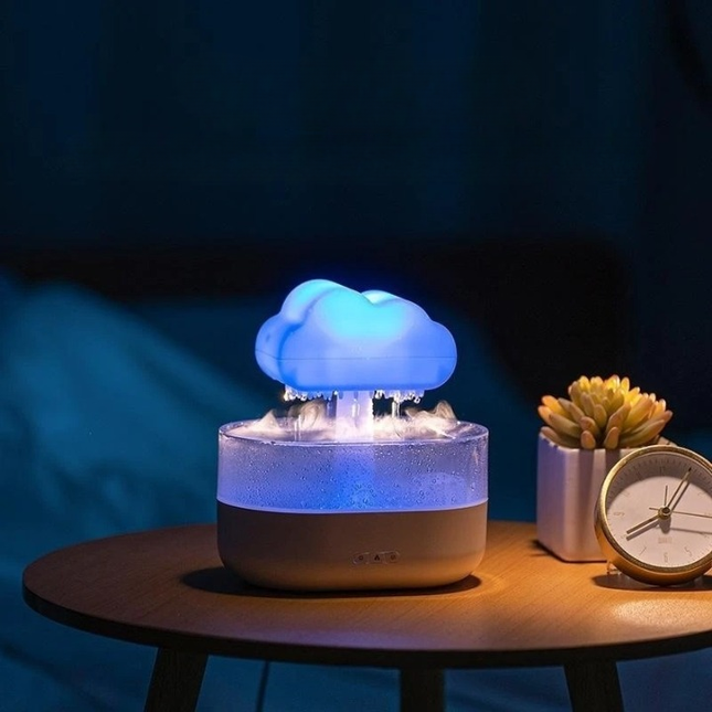 Lampka nocna chmurka z nawilżaczem powietrza