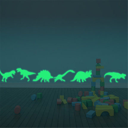 Fluorescencyjne naklejki ścienne dinozaury
