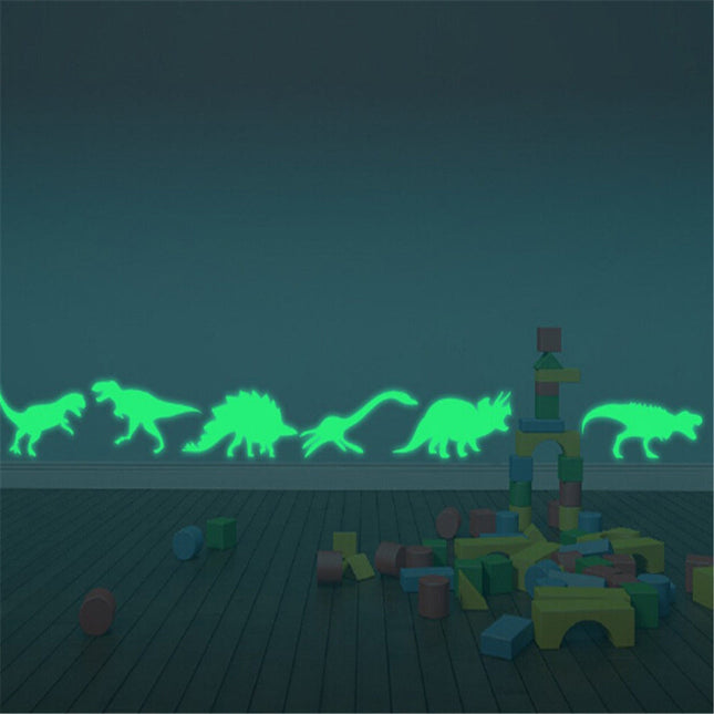 Fluorescencyjne naklejki ścienne dinozaury