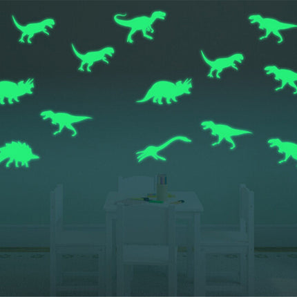 Fluorescencyjne naklejki ścienne dinozaury