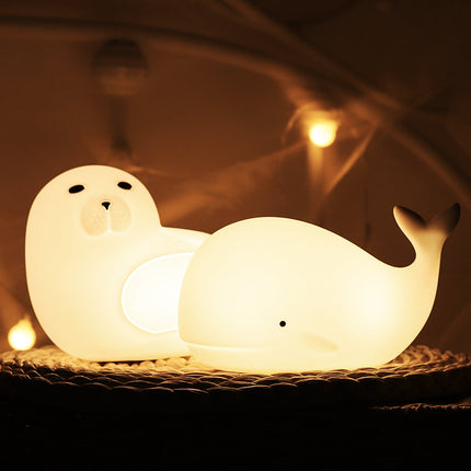 Silikonowa lampka nocna dla dziecka foka