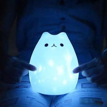 Ładowana lampka nocna dla dziecka kotek