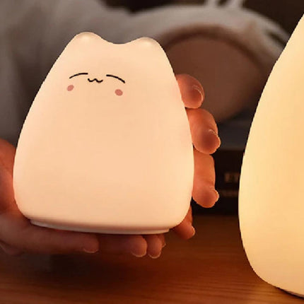 Silikonowa lampka nocna śpiący kotek