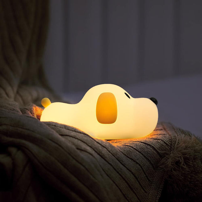 Silikonowa lampka nocna piesek z czujnikiem dotykowym