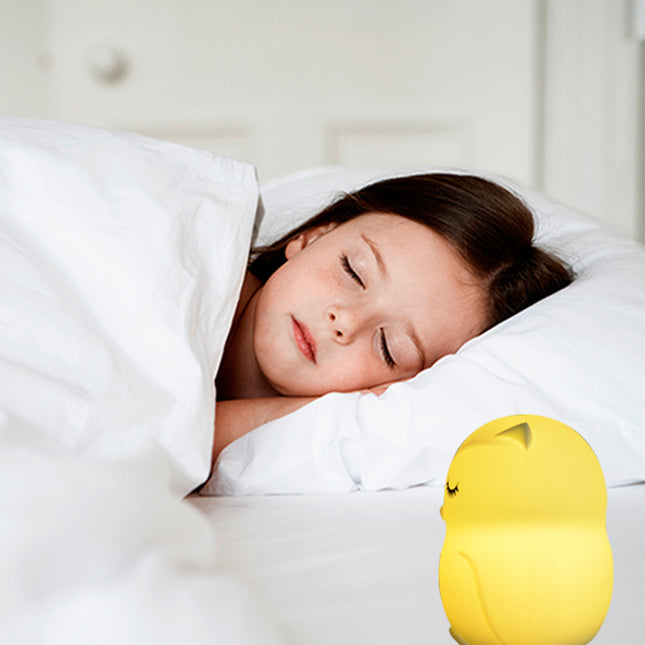 Silikonowa lampka nocna sowa 9 kolorów