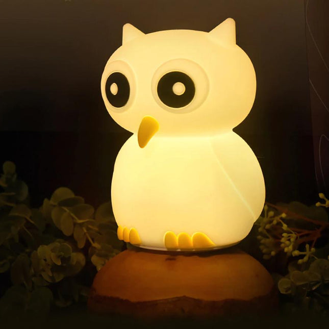 Silikonowa lampka nocna sowa dla dzieci