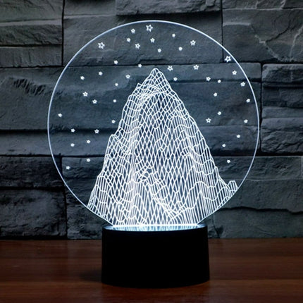 Lampka nocna 3D góra z gwiazdami