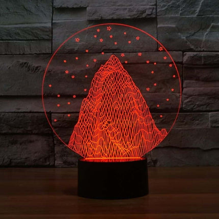 Lampka nocna 3D góra z gwiazdami