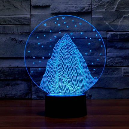Lampka nocna 3D góra z gwiazdami