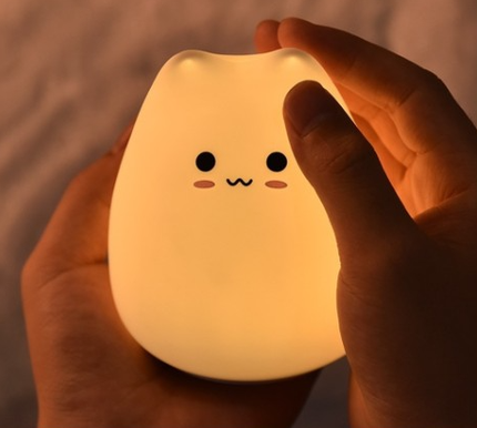 Miękka silikonowa lampka nocna kotek
