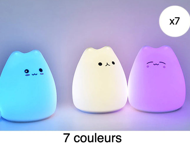 Miękka silikonowa lampka nocna kotek