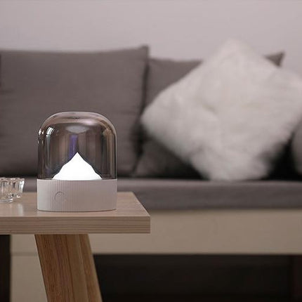 Lampka nocna stołowa góra pod kloszem
