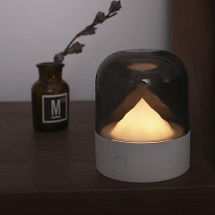 Lampka nocna stołowa góra pod kloszem