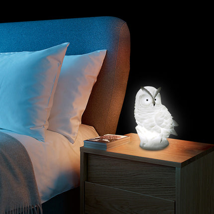 Silikonowa lampka nocna sowa na stolik