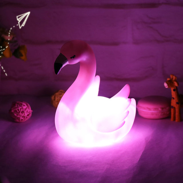 Silikonowa lampka nocna w kształcie flaminga