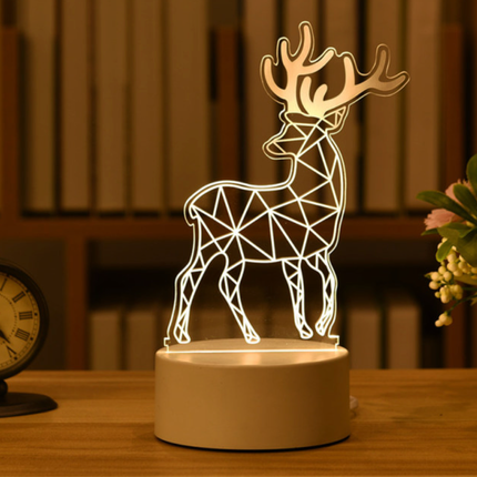 Lampka nocna 3D dla dziecka jeleń