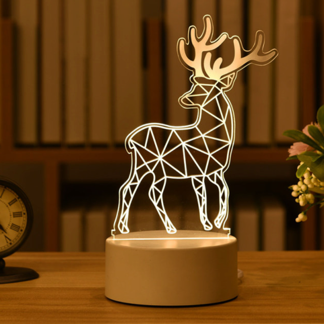 Lampka nocna 3D dla dziecka jeleń