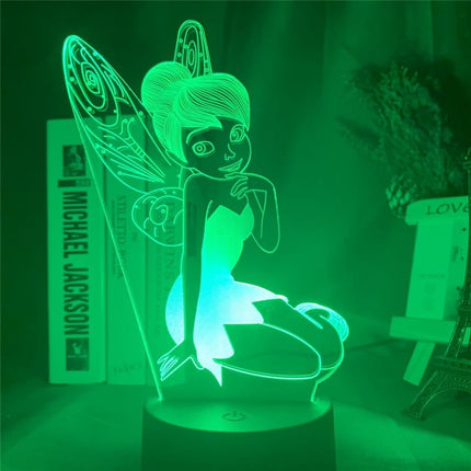 Lampka nocna 3D LED wróżka Dzwoneczek