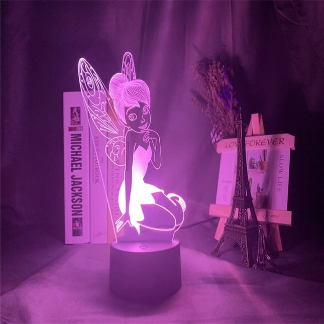 Lampka nocna 3D LED wróżka Dzwoneczek
