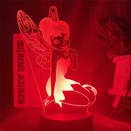 Lampka nocna 3D LED wróżka Dzwoneczek