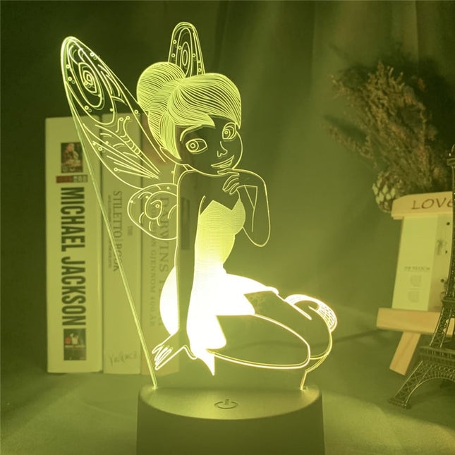 Lampka nocna 3D LED wróżka Dzwoneczek