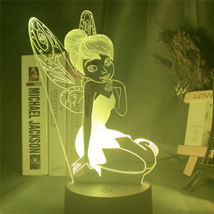 Lampka nocna 3D LED wróżka Dzwoneczek