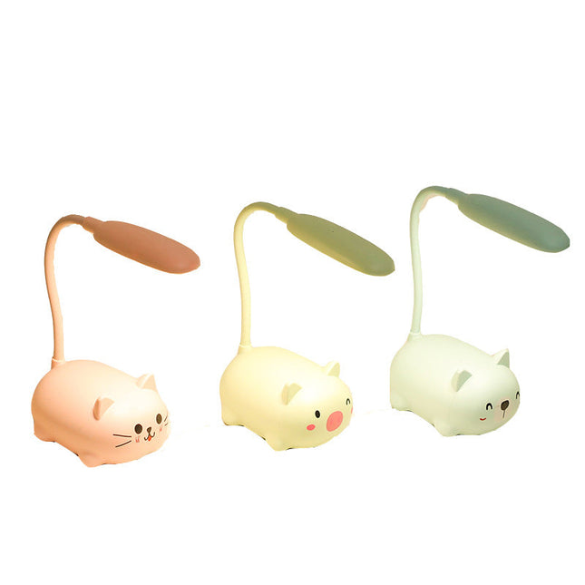 Kolorowa lampka na biurko kotek LED