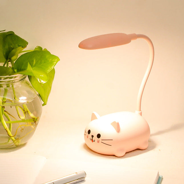 Kolorowa lampka na biurko kotek LED