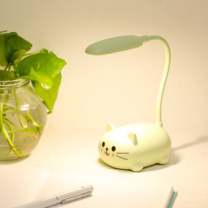 Kolorowa lampka na biurko kotek LED