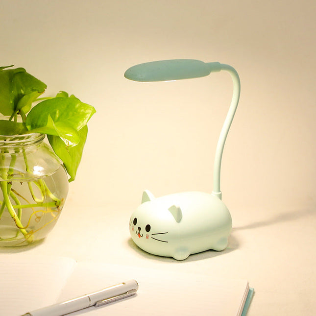 Kolorowa lampka na biurko kotek LED
