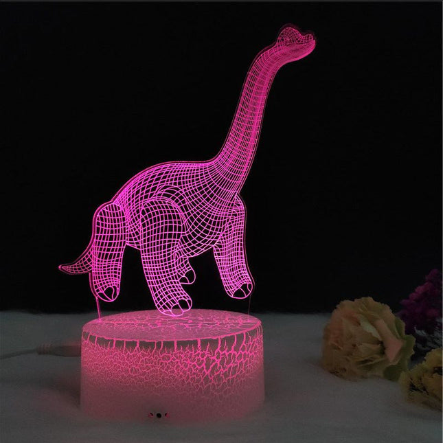 Akrylowa lampka nocna 3D dinozaur