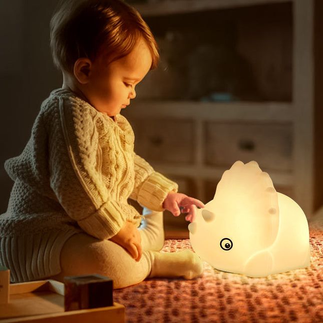 Silikonowa dotykowa lampka nocna dinozaur