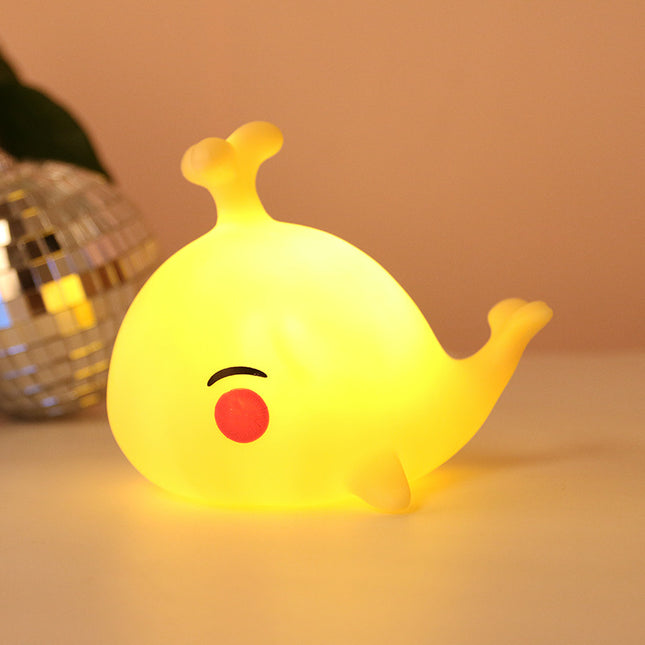 Silikonowa lampka wieloryb zmieniająca kolory