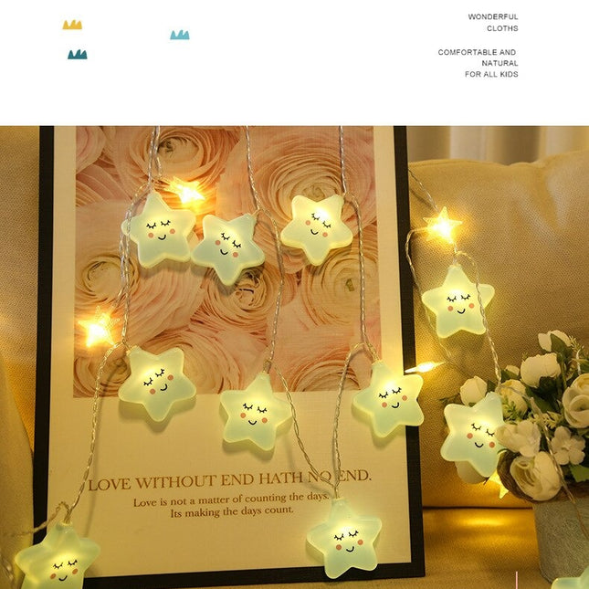 Niebieska girlanda świetlna LED w gwiazdki