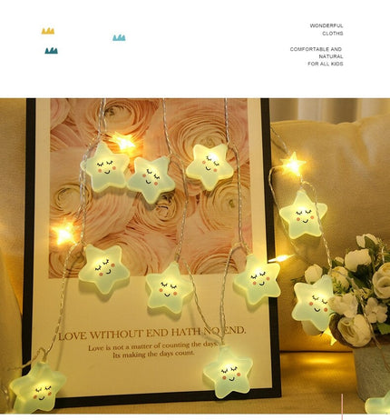 Niebieska girlanda świetlna LED w gwiazdki