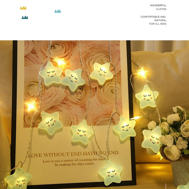 Niebieska girlanda świetlna LED w gwiazdki