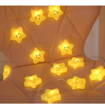 Żółta girlanda świetlna LED w gwiazdki