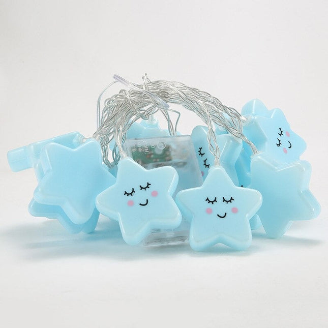 Niebieska girlanda świetlna LED w gwiazdki