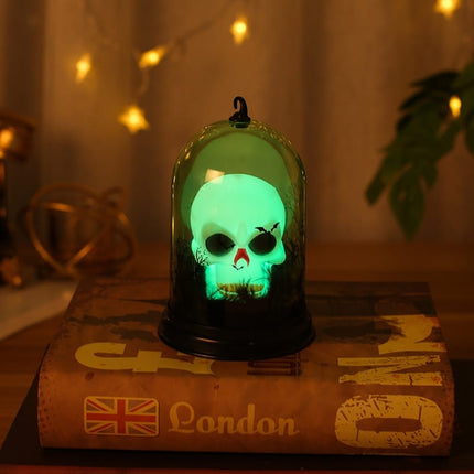 Lampka nocna LED czaszka pod kloszem