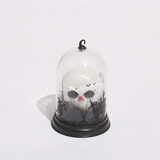 Lampka nocna LED czaszka pod kloszem