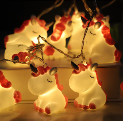 Girlanda świetlna LED z jednorożcami