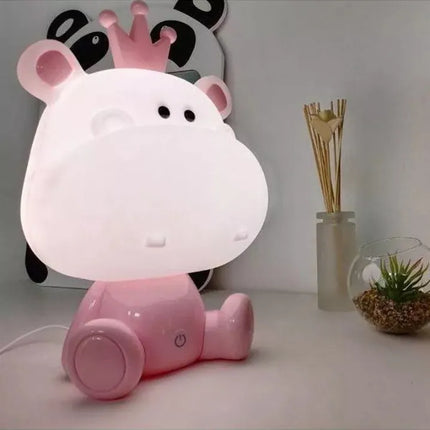 Dotykowa lampka nocna dla dzieci hipopotam