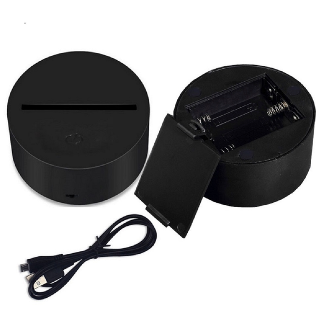 Lampka nocna LED 3D iluzja sowa