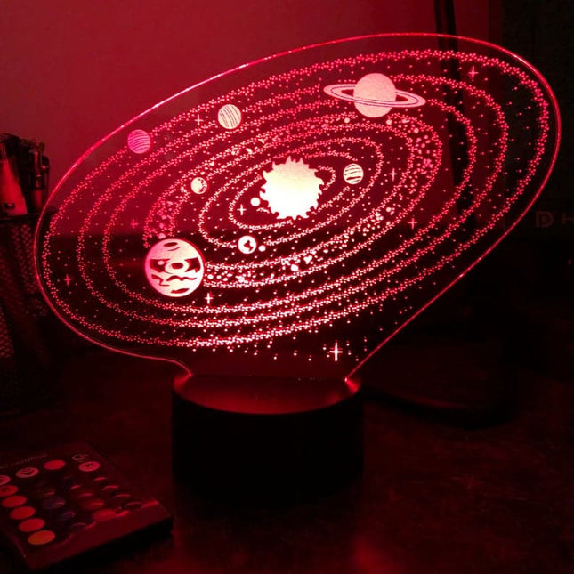 Lampka nocna 3D Układ Słoneczny