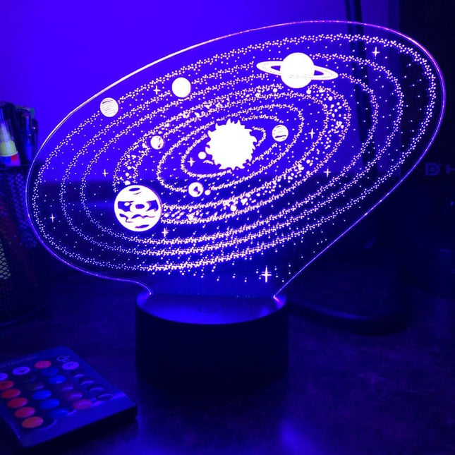 Lampka nocna 3D Układ Słoneczny