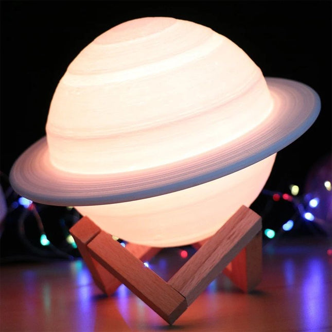 Lampka nocna 3D planeta Saturn
