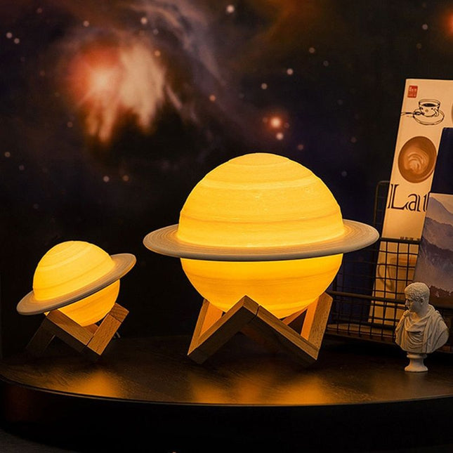 Lampka nocna 3D planeta Saturn